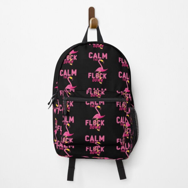Item preview, Calm The Flock Down Funny Summer Bird Saying Pink Flamingo designed and sold by ChromanautMerch.