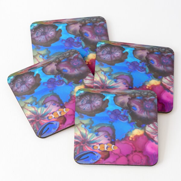 Item preview, Little fish in the sea of anemone and jellyfish  designed and sold by Michelle Coffey.