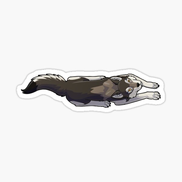 Wolf Sitting Sticker
