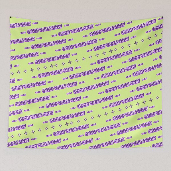 Item preview, Good Vibes Only with Twinkles Purple and Yellow Pattern designed and sold by Sector18.