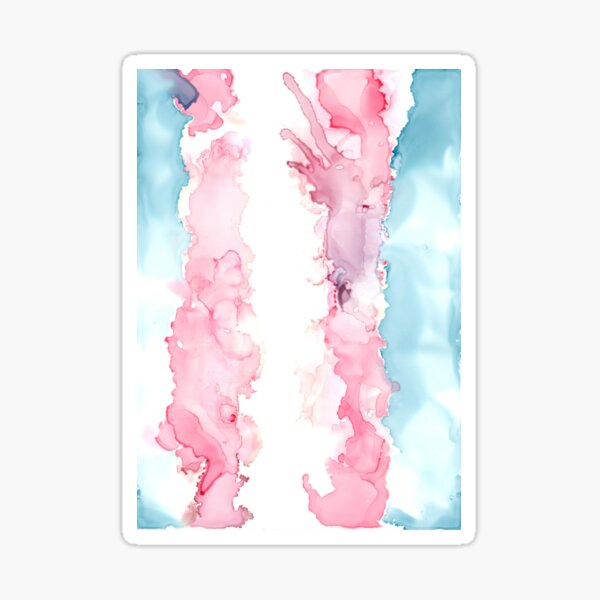 Item preview, Trans Pride Flag (Alcohol ink pour, Vertical) designed and sold by RoxyTocin.