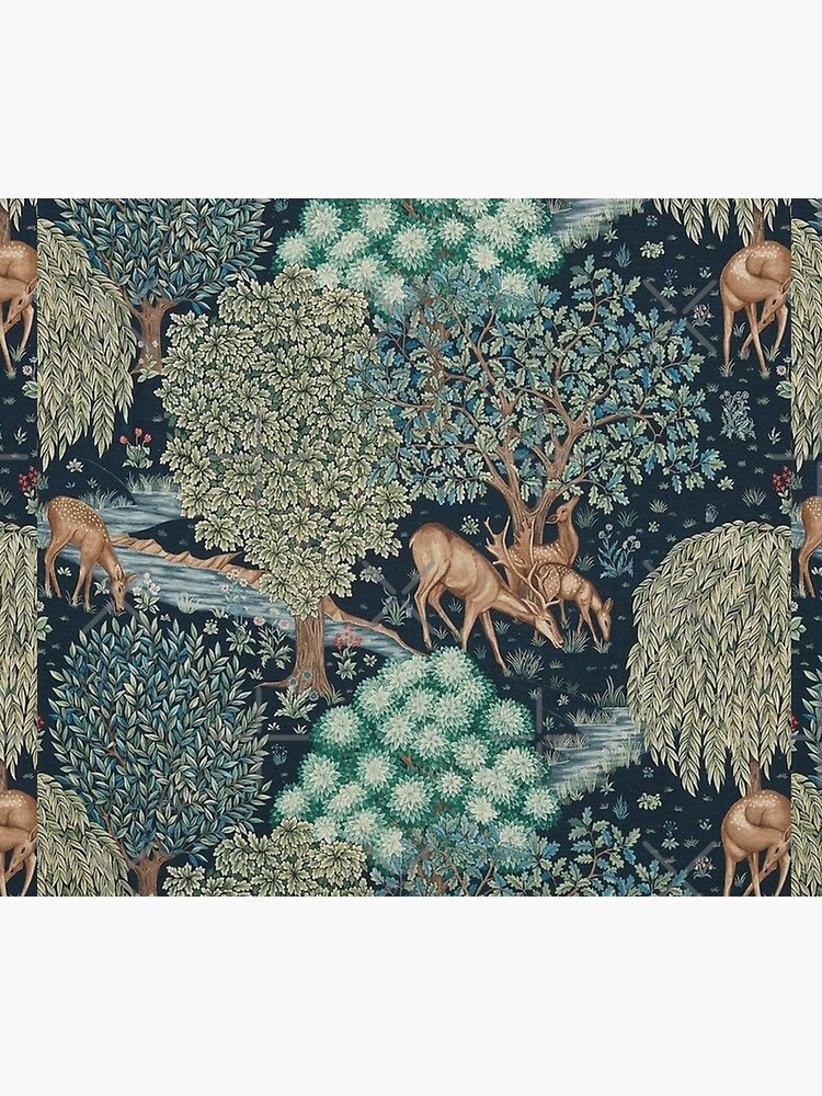 Disover William Morris - The Brook Tapestry - Forest Deer Shower Curtain