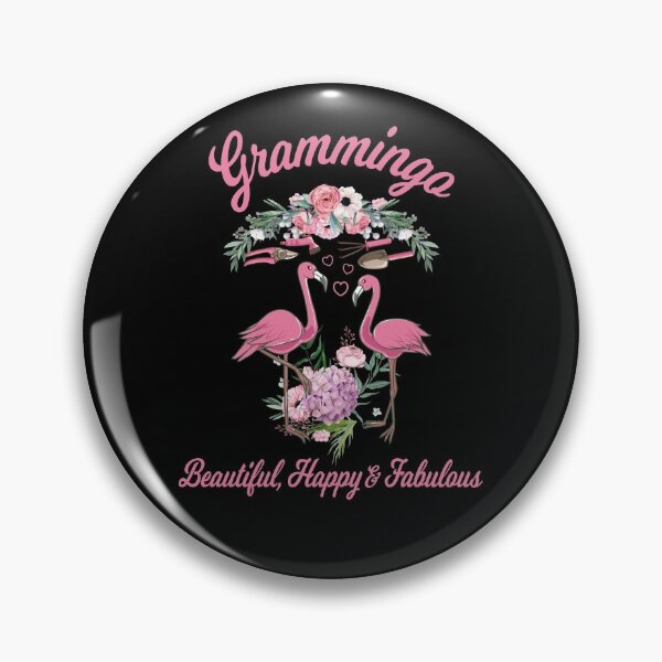 Item preview, Grammingo Grandma Beautiful Happy Fabulous Granny Floral Flamingo designed and sold by ChromanautMerch.