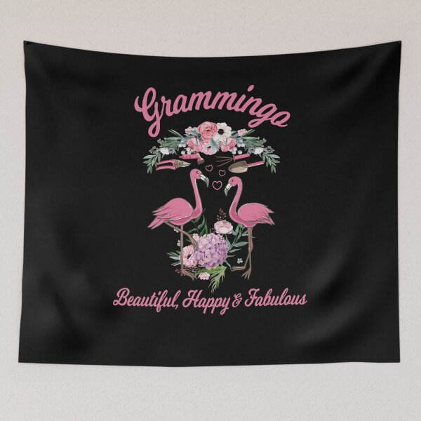 Item preview, Grammingo Grandma Beautiful Happy Fabulous Granny Floral Flamingo designed and sold by ChromanautMerch.