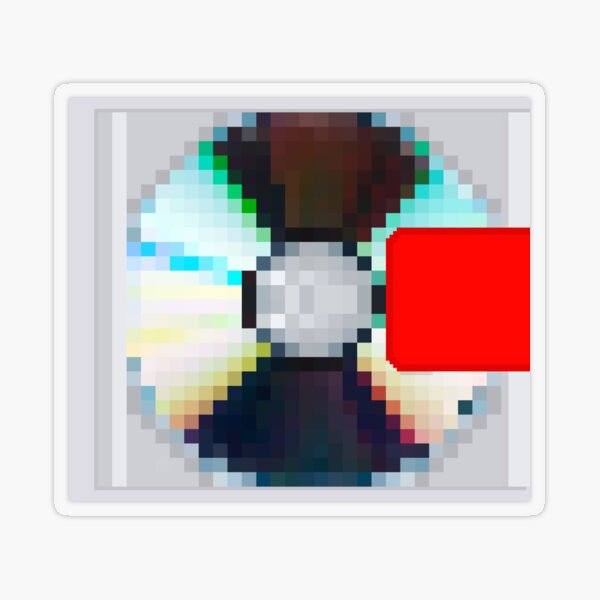 Yeezus Pixelated Art Transparent Sticker