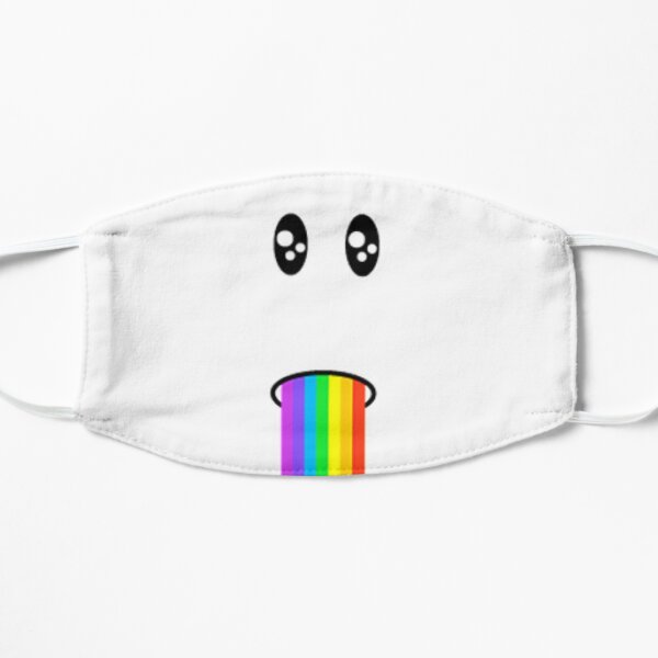 Rainbow Barf Face Masks Redbubble - roblox rainbow face