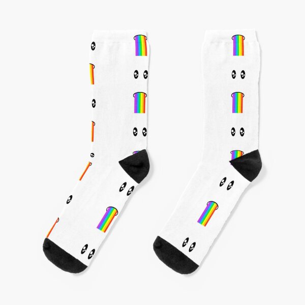 Roblox Face Socks Redbubble - how do you get the rainbow barf face in roblox