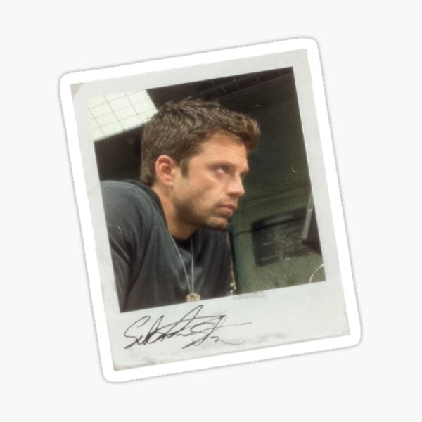 Sebastian Stan Polaroid Sticker