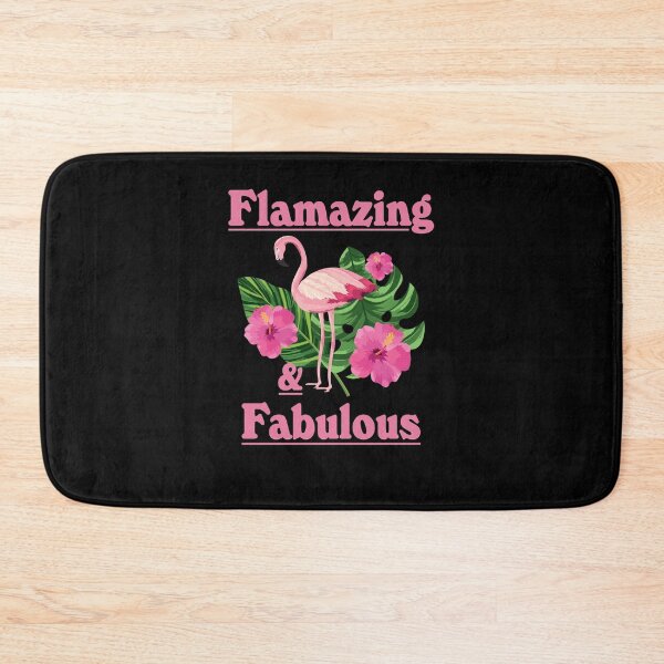 Item preview, Flamazing & Fabulous Tropical Retro Floral Pink Flamingo designed and sold by ChromanautMerch.