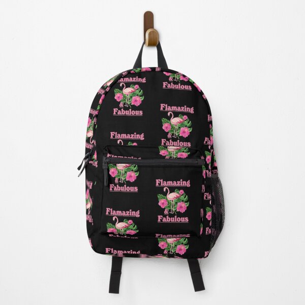 Item preview, Flamazing & Fabulous Tropical Retro Floral Pink Flamingo designed and sold by ChromanautMerch.