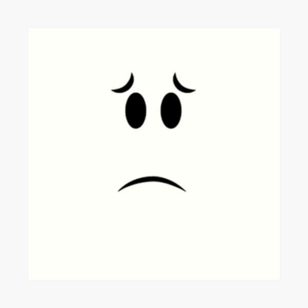 "Roblox Big Sad Eyes Face" Art Print by hutamaAdi98 | Redbubble