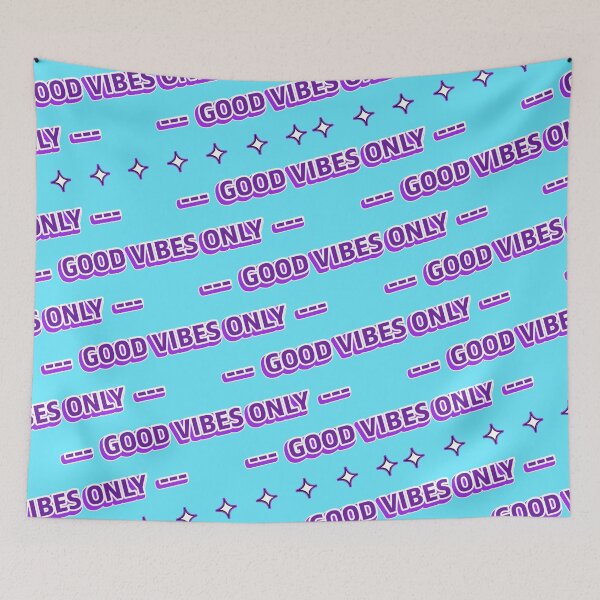 Item preview, Good Vibes Only with Twinkles Purple and Blue Pattern designed and sold by Sector18.