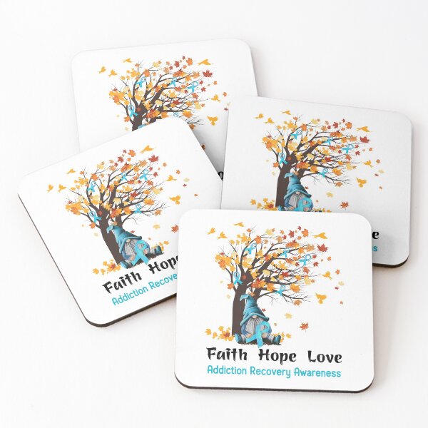 Item preview, Addiction Recovery Awareness Faith Hope Love designed and sold by GennieShop.