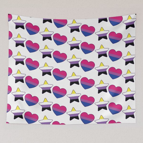 Item preview, Bisexual Heart Nonbinary Star designed and sold by LimeJorts.