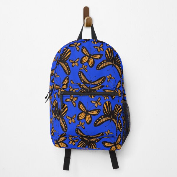 Folkart Butterfly Monarch - Blue & Orange Backpack