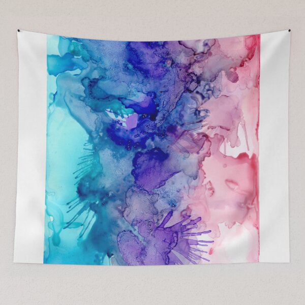 Item preview, Bisexual Pride Flag (alcohol ink pour, vertical) designed and sold by RoxyTocin.