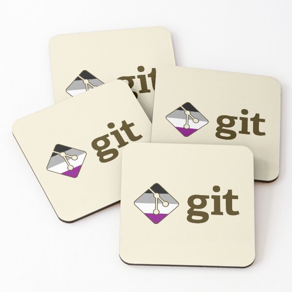 Item preview, Asexual Pride Git Logo designed and sold by QuietMisdreavus's pride logos and silly stuff.