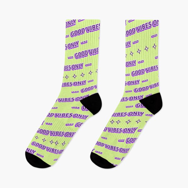 Item preview, Good Vibes Only with Twinkles Purple and Yellow Pattern designed and sold by Sector18.
