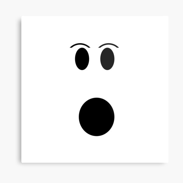 Roblox Face Metal Prints Redbubble - confused face roblox