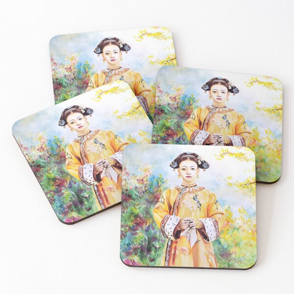 Item preview, Traditional Qing Dynasty Girl Clothing - Watercolor Background designed and sold by HenryMaster.