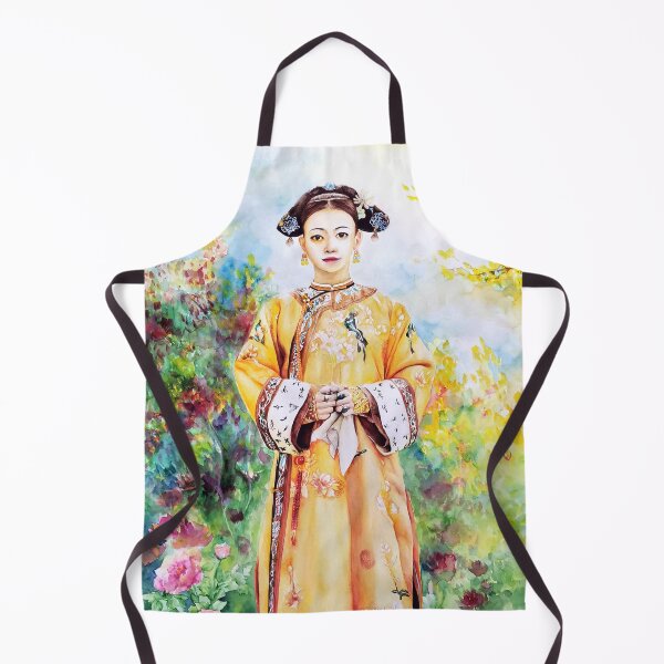 Item preview, Traditional Qing Dynasty Girl Clothing - Watercolor Background designed and sold by HenryMaster.