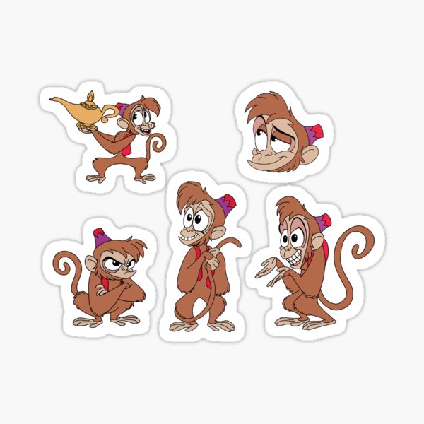 Abu monkey pack Sticker