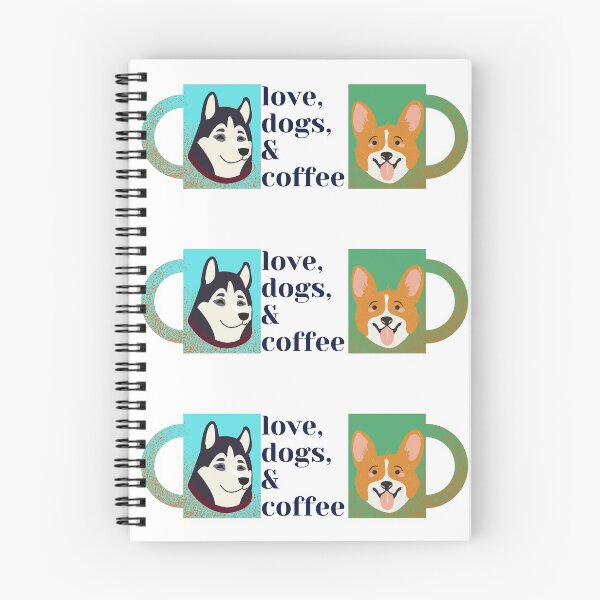 Item preview, (husky, welsh corgi) Dogs & Coffee lovers HAPPY TIME : Fresh  start your day with fresh coffee with your dogs designed and sold by YUJUNG.