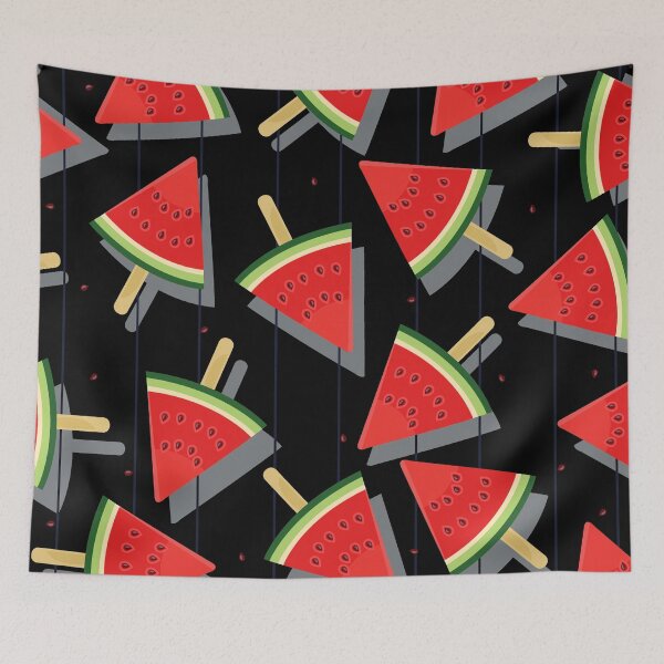 Item preview, Watermelon On Black Plank Wood designed and sold by Qudkin.
