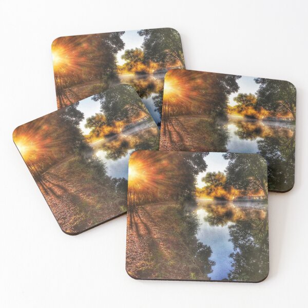 Item preview, Sunrise or Sunset over Canal with Barge designed and sold by KALEIDOSCOPE UK.