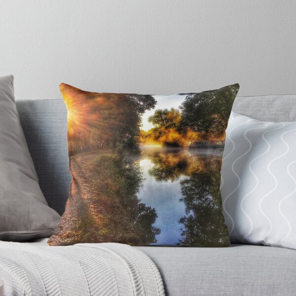 Item preview, Sunrise or Sunset over Canal with Barge designed and sold by KALEIDOSCOPE UK.