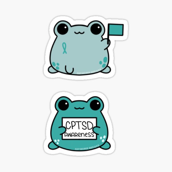 CPTSD Awareness Frogs Sticker