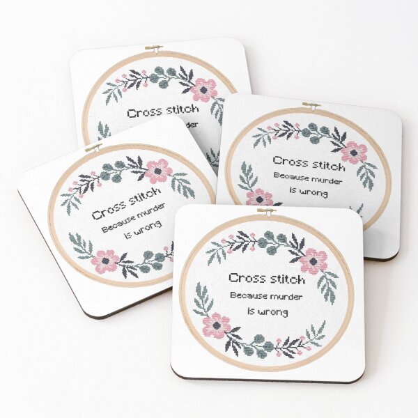 Item preview, Cross stitch, because murder is wrong designed and sold by Aysha M.