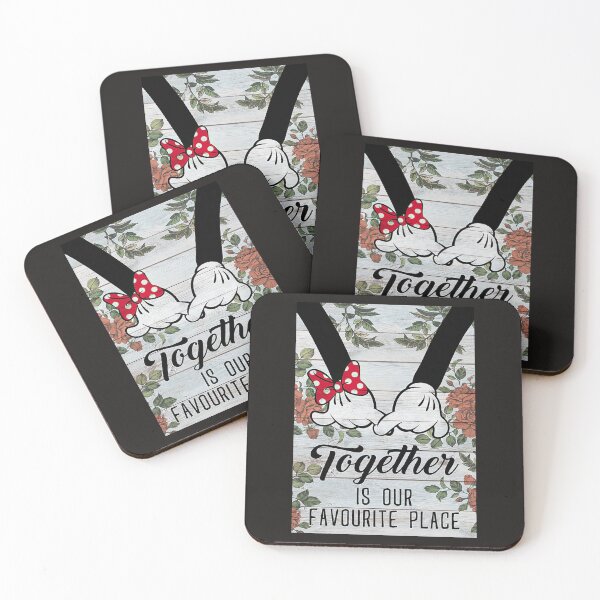 Item preview, Mickey Couple Together Is Our Favorite Place Flowers Poster designed and sold by MirekCibuka.
