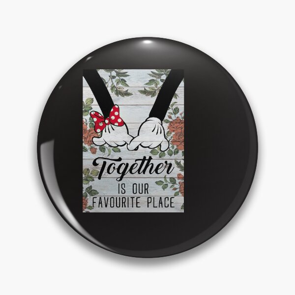 Item preview, Mickey Couple Together Is Our Favorite Place Flowers Poster designed and sold by MirekCibuka.
