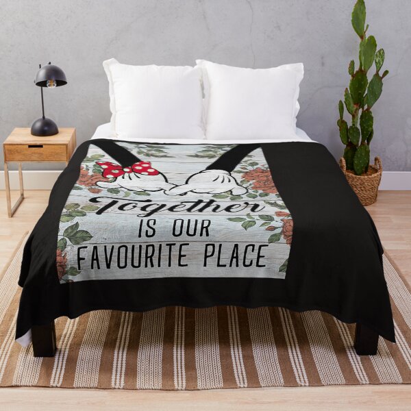 Item preview, Mickey Couple Together Is Our Favorite Place Flowers Poster designed and sold by MirekCibuka.
