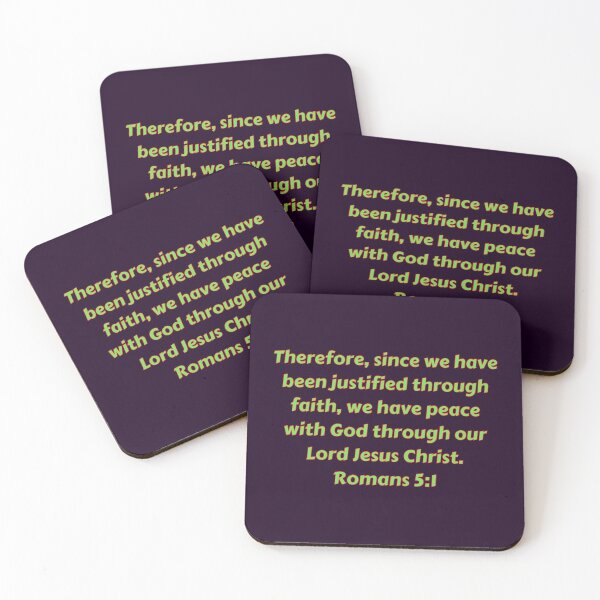 Item preview, Bible Verse Romans 5:1 designed and sold by Prayingwarrior.