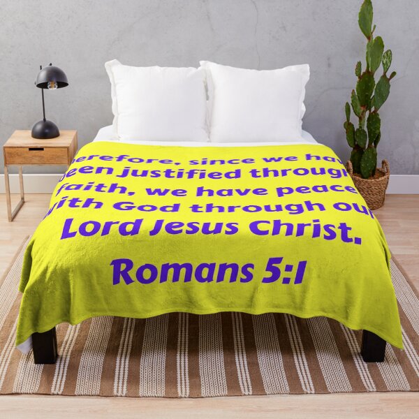 Item preview, Bible Verse Romans 5:1 designed and sold by Prayingwarrior.