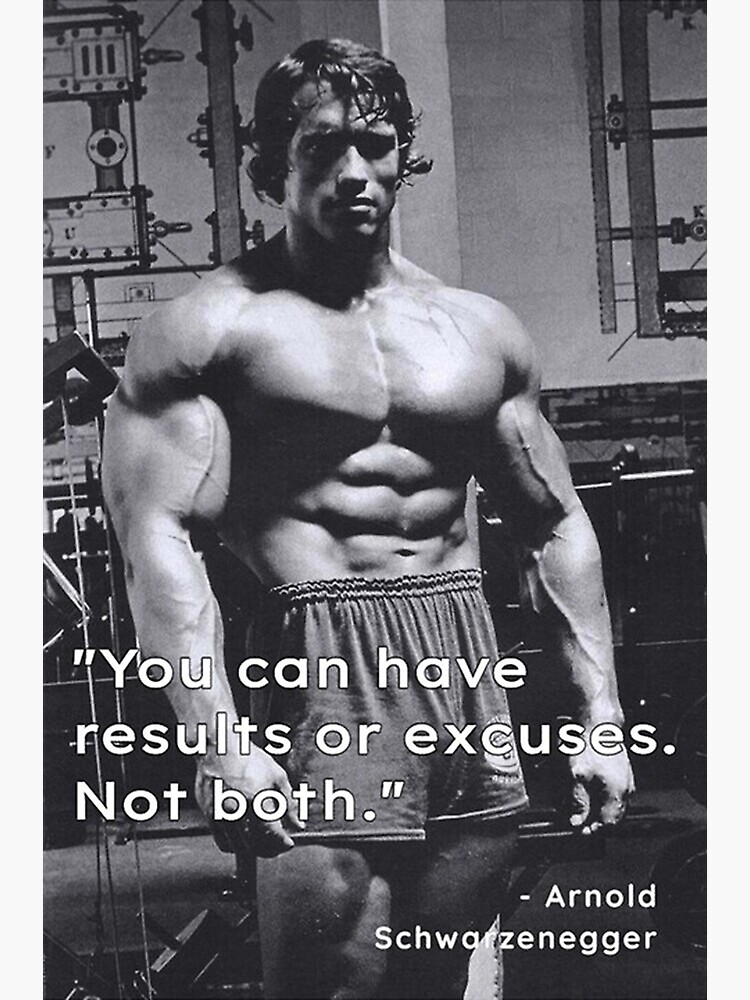 Disover You can have results or excuses Not both - Arnold Schwarzenegger Canvas