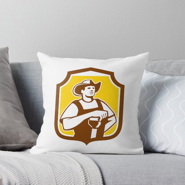 Item preview, Organic Farmer Shovel Shield Retro designed and sold by patrimonio.