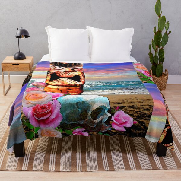 Item preview, Tiki w/skull and roses designed and sold by EspDzines.