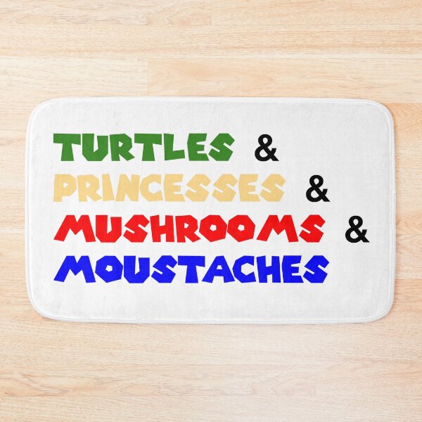 Item preview, Turtles & Princesses & Mushrooms & Moustaches - Ampersand shirt designed and sold by Da-Family-Biz.