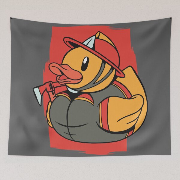 Item preview, Cute Fire Fighter Rubber Ducky designed and sold by SLAG-Creative.