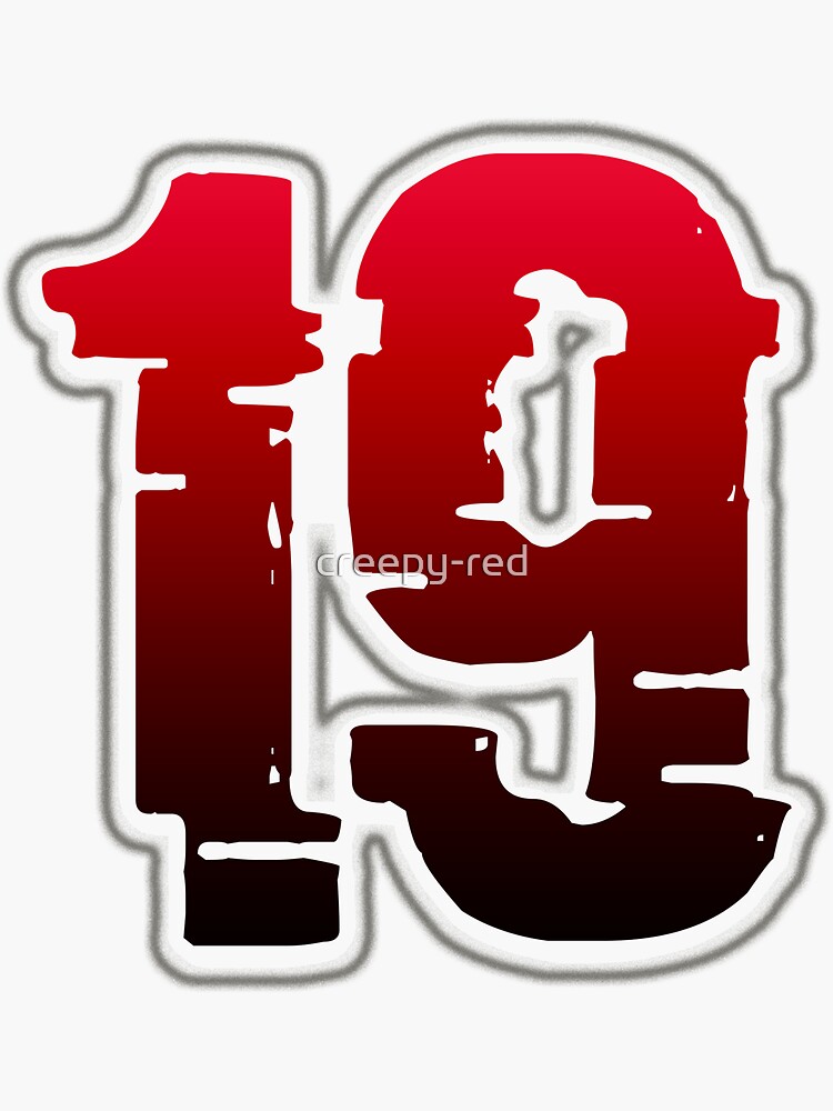 Creepy Red Number 19 Sticker For Sale By Creepy Red Redbubble Creepy Red Number 19 Sticker For Sale By Creepy Red Redbubble