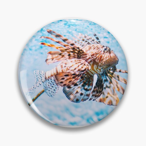 Item preview, Proud Pterois Splashing in Crystal Clear Blue Water - A Thai Aquatic Dream in Hot Summer Day designed and sold by sthNnth.