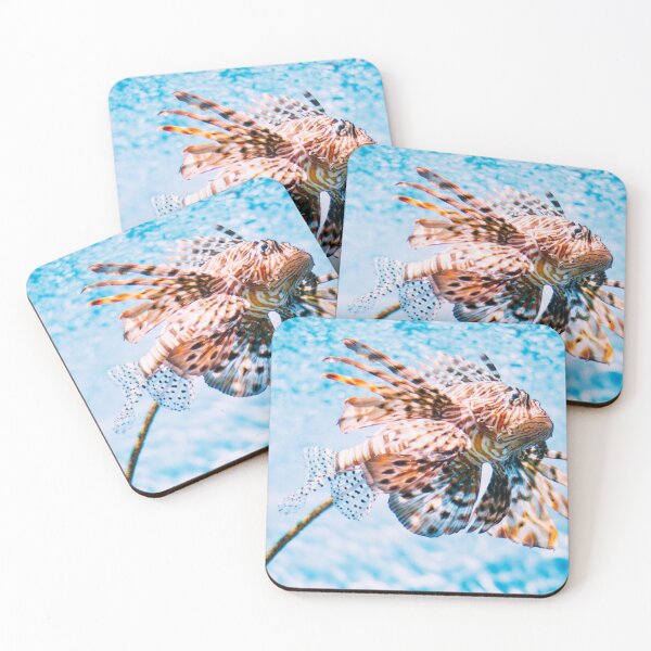 Item preview, Proud Pterois Splashing in Crystal Clear Blue Water - A Thai Aquatic Dream in Hot Summer Day designed and sold by sthNnth.