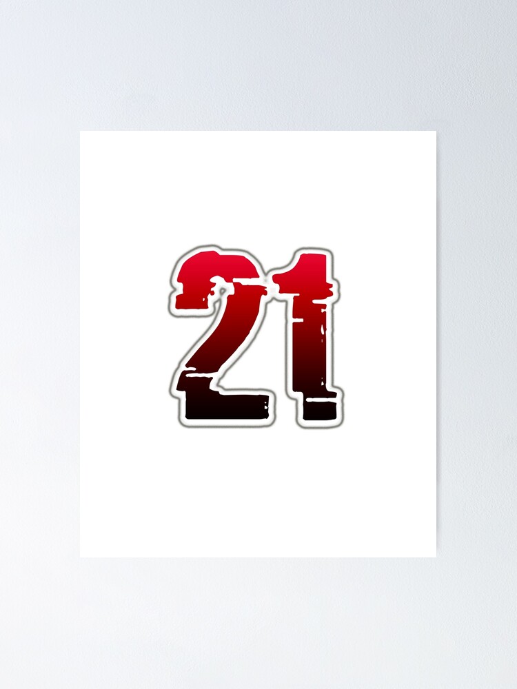 "Creepy Red Number 21" Poster for Sale by creepy-red | Redbubble