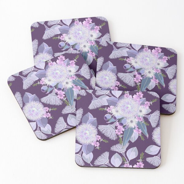 Item preview, Australian Bush Flowers Bloom - Pink and Purple designed and sold by Sketchbook Designs.