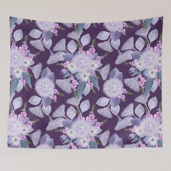 Item preview, Australian Bush Flowers Bloom - Pink and Purple designed and sold by Sketchbook Designs.