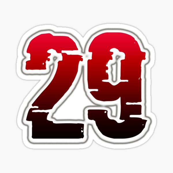 "Creepy Red Number 29" Sticker For Sale By Creepy-red | Redbubble