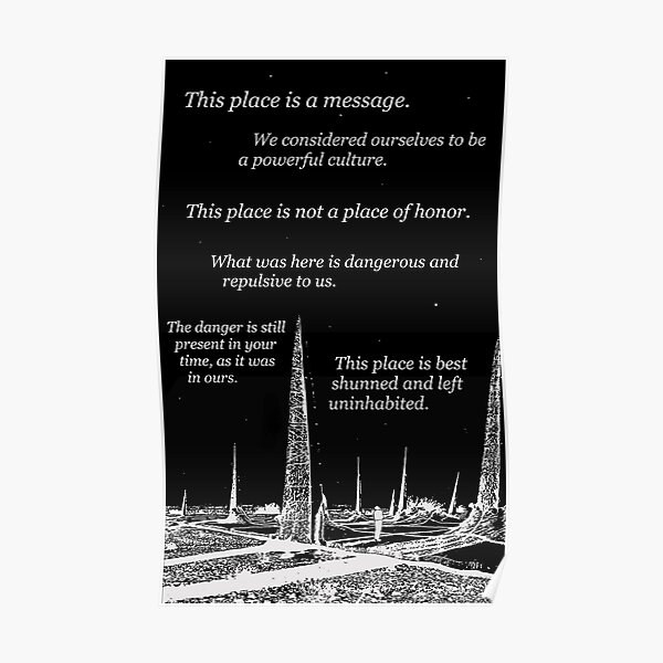 long-time nuclear waste warning messages. Poster